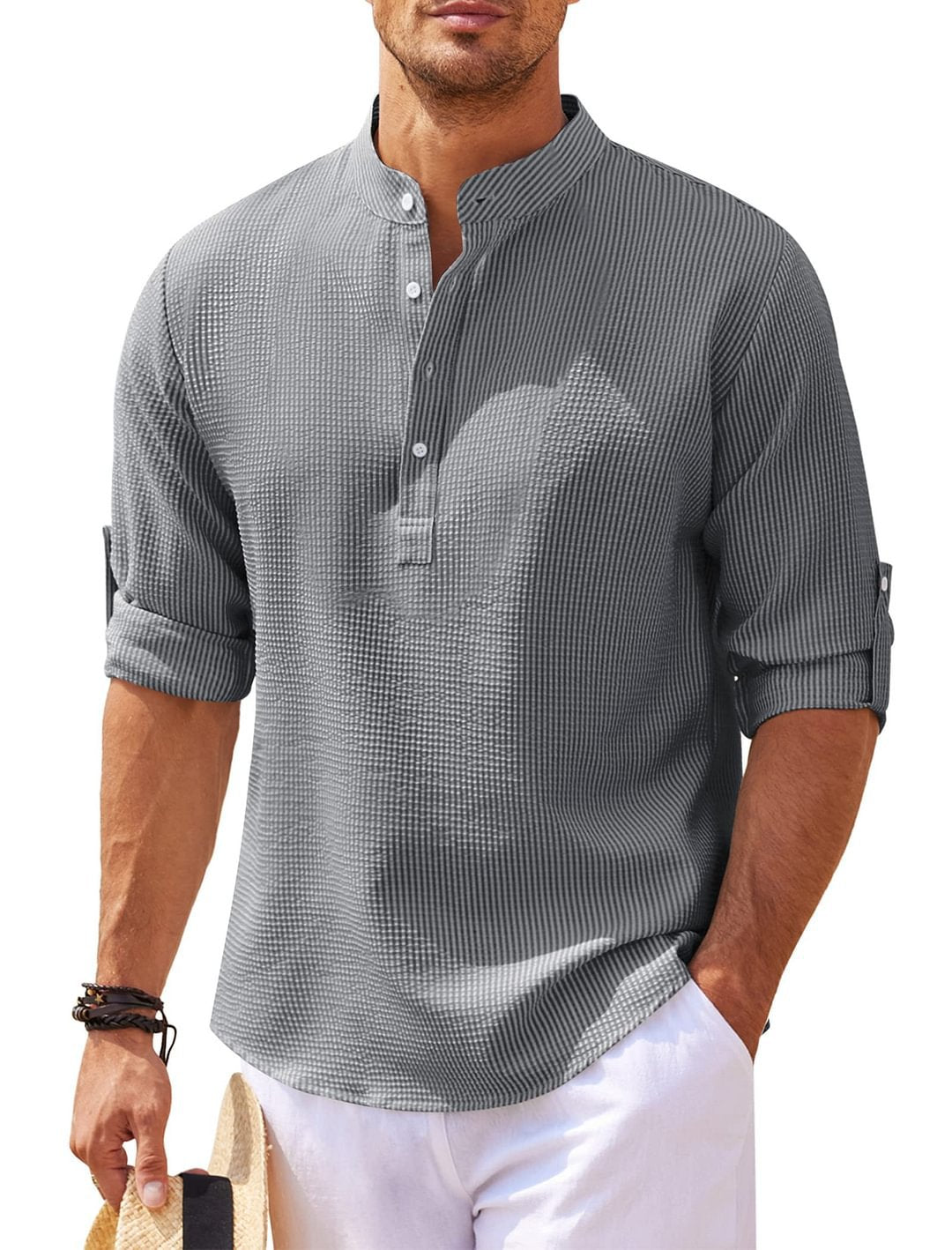 Cormac - Men's Casual Long Sleeve Linen Shirt