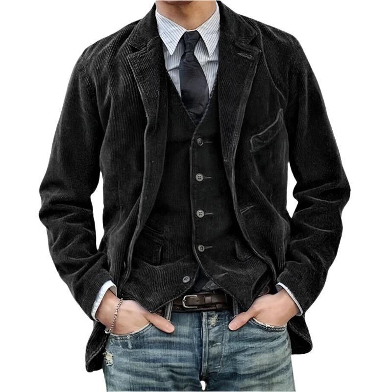 Florian® Vintage Blazer and Corduroy Vest