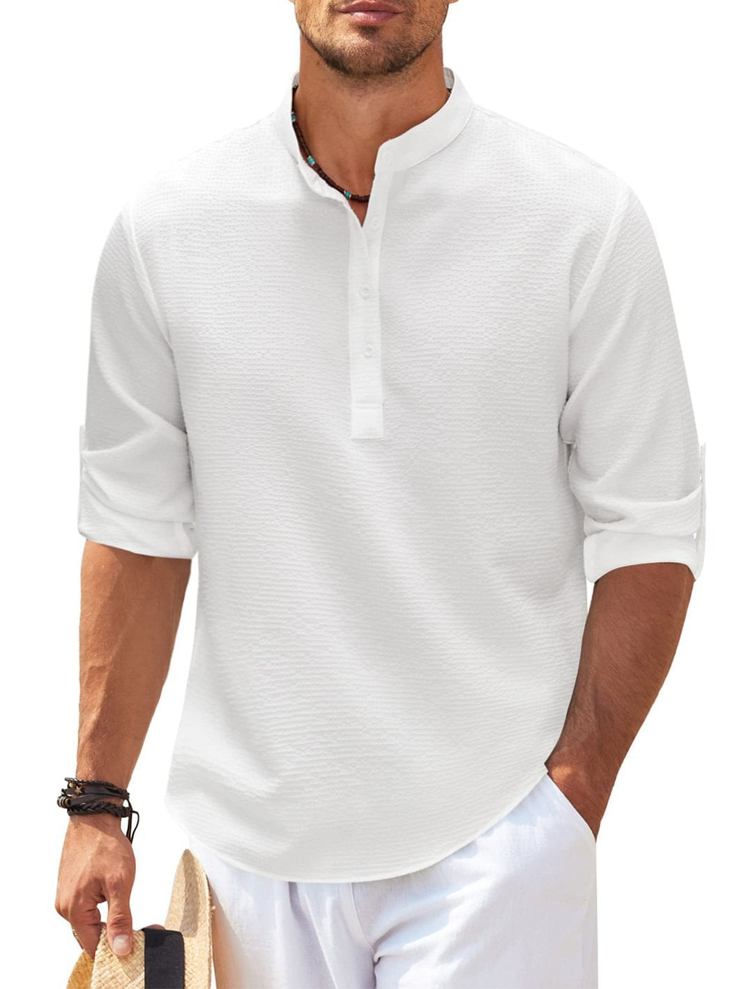 Cormac - Men's Casual Long Sleeve Linen Shirt