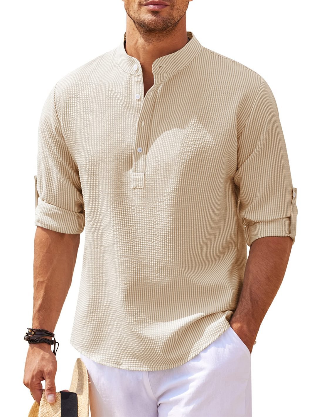 Cormac - Men's Casual Long Sleeve Linen Shirt