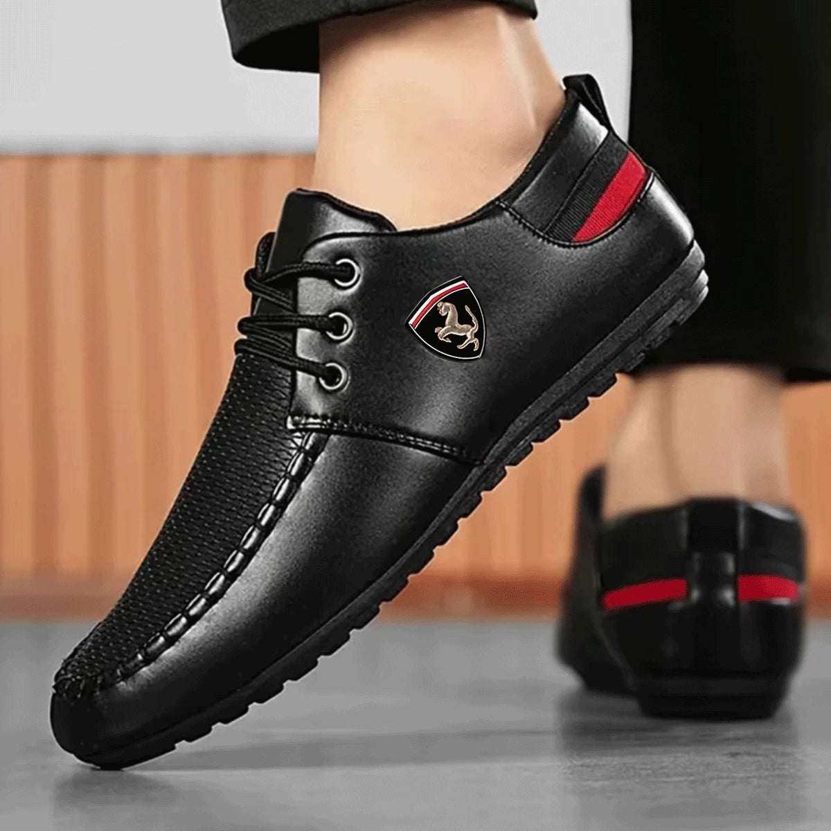 Ferrari® Men's Leather Moccasin Shoe + Exclusive Gift