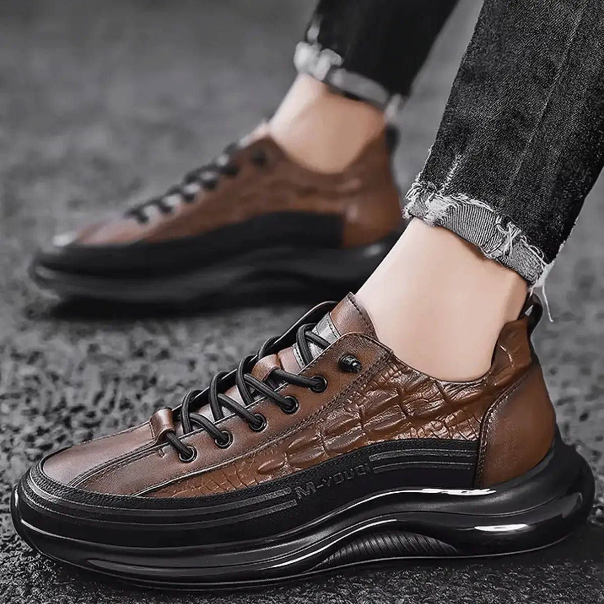 Drako® Crocodile Leather Men's Sneakers