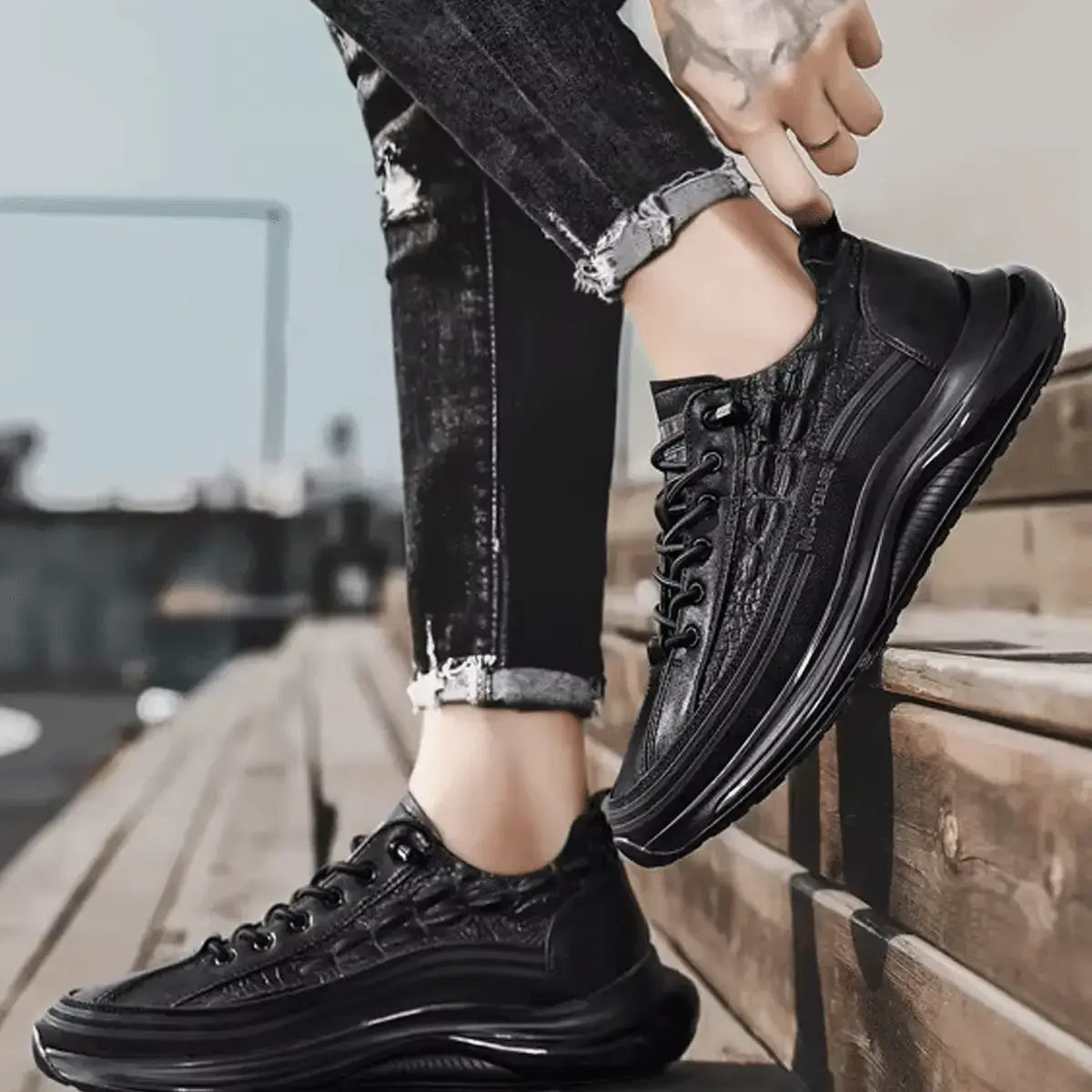 Drako® Crocodile Leather Men's Sneakers