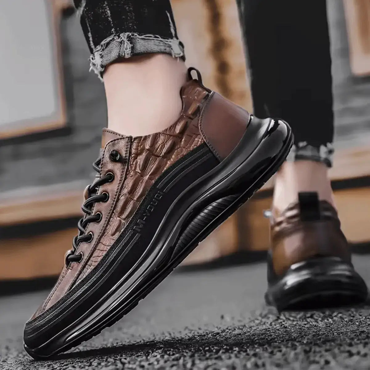 Drako® Crocodile Leather Men's Sneakers