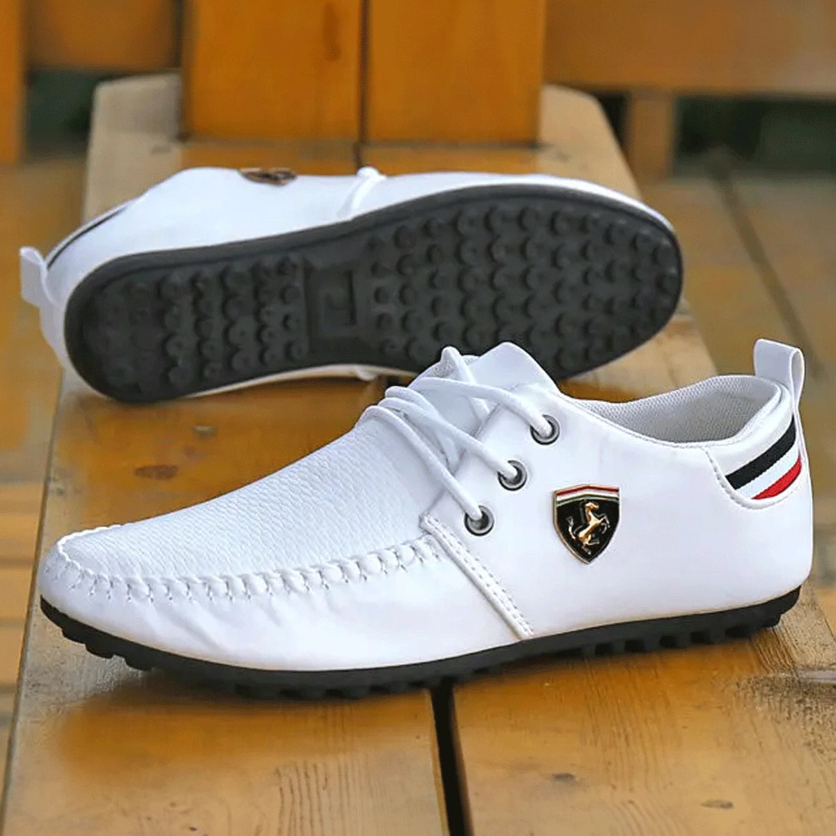 Ferrari® Men's Leather Moccasin Shoe + Exclusive Gift