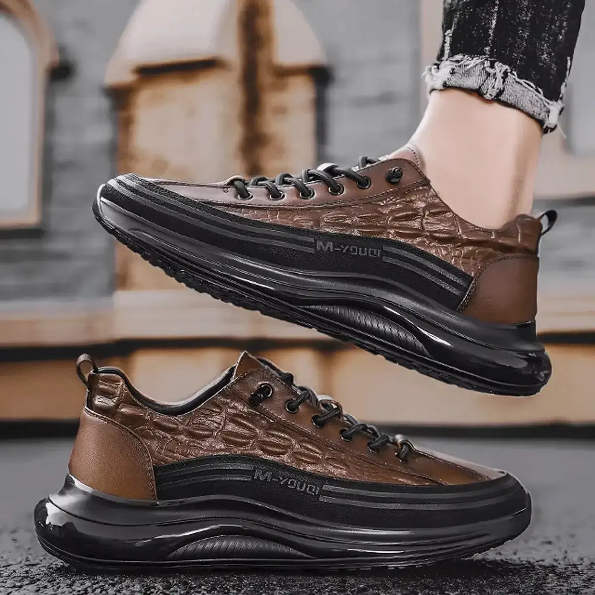 Drako® Crocodile Leather Men's Sneakers