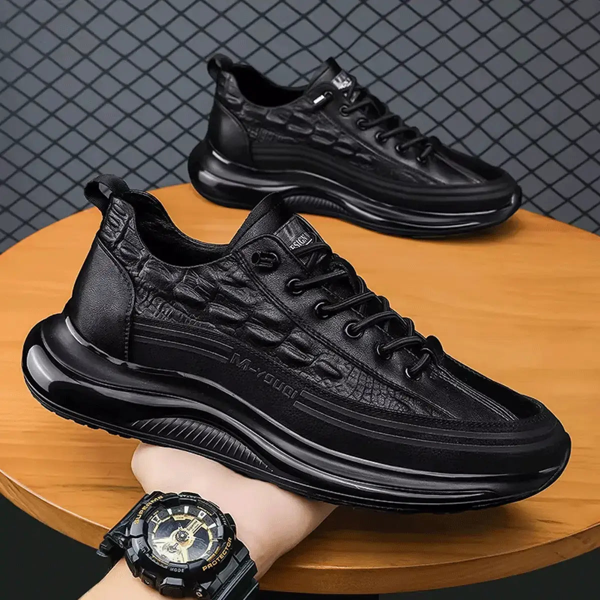 Drako® Crocodile Leather Men's Sneakers
