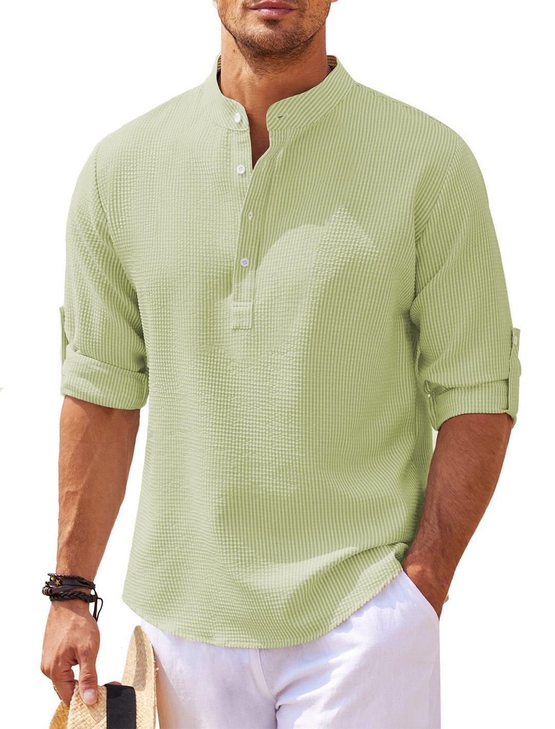 Cormac - Men's Casual Long Sleeve Linen Shirt