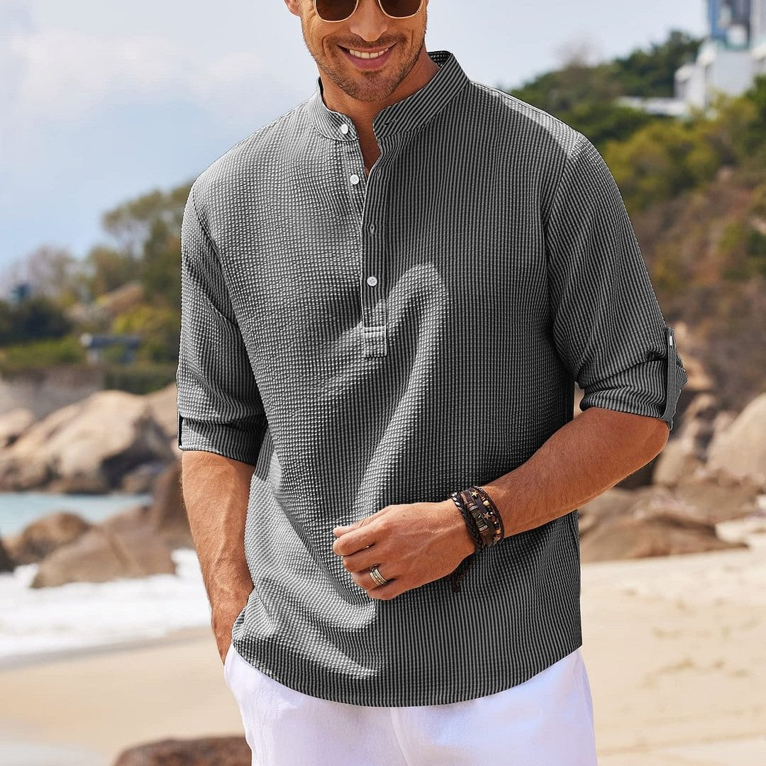Cormac - Men's Casual Long Sleeve Linen Shirt