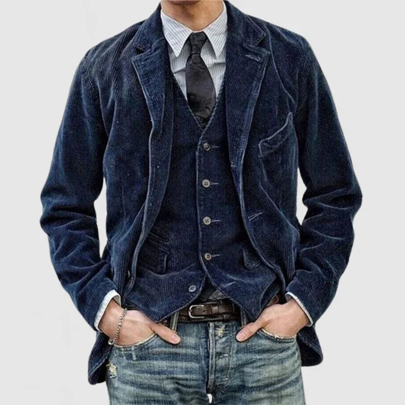 Florian® Vintage Blazer and Corduroy Vest 