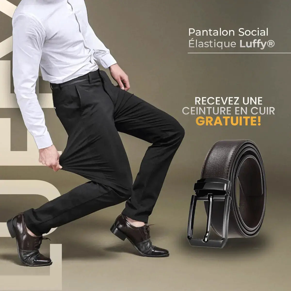 Luffy® Elastic Social Pants (+ Free Leather Belt) 