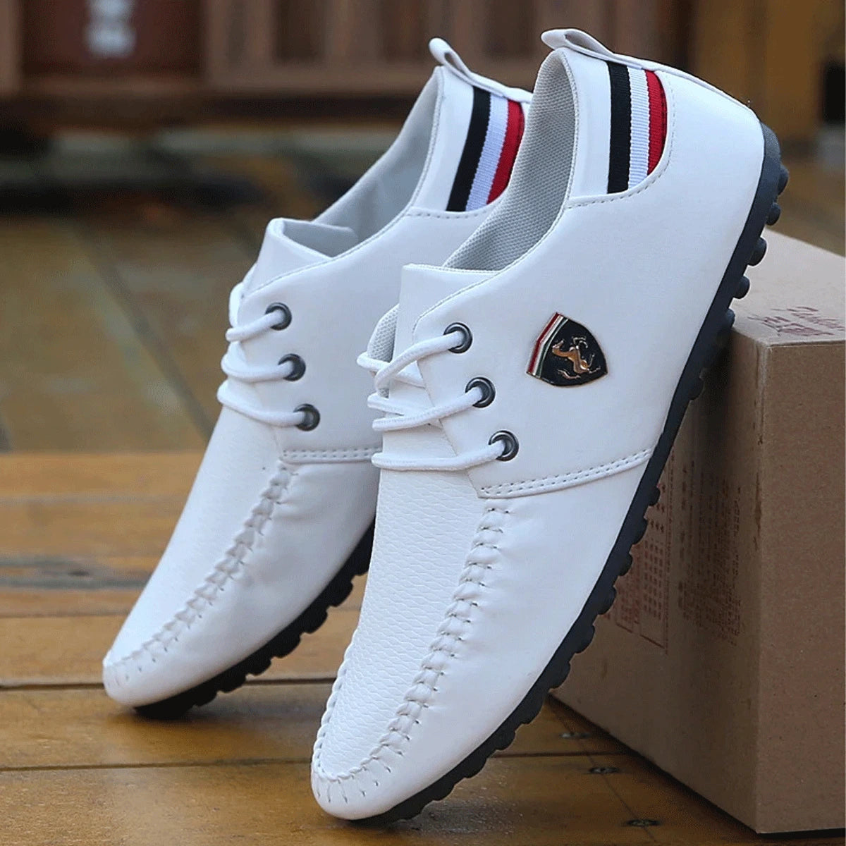 Ferrari® Men's Leather Moccasin Shoe + Exclusive Gift
