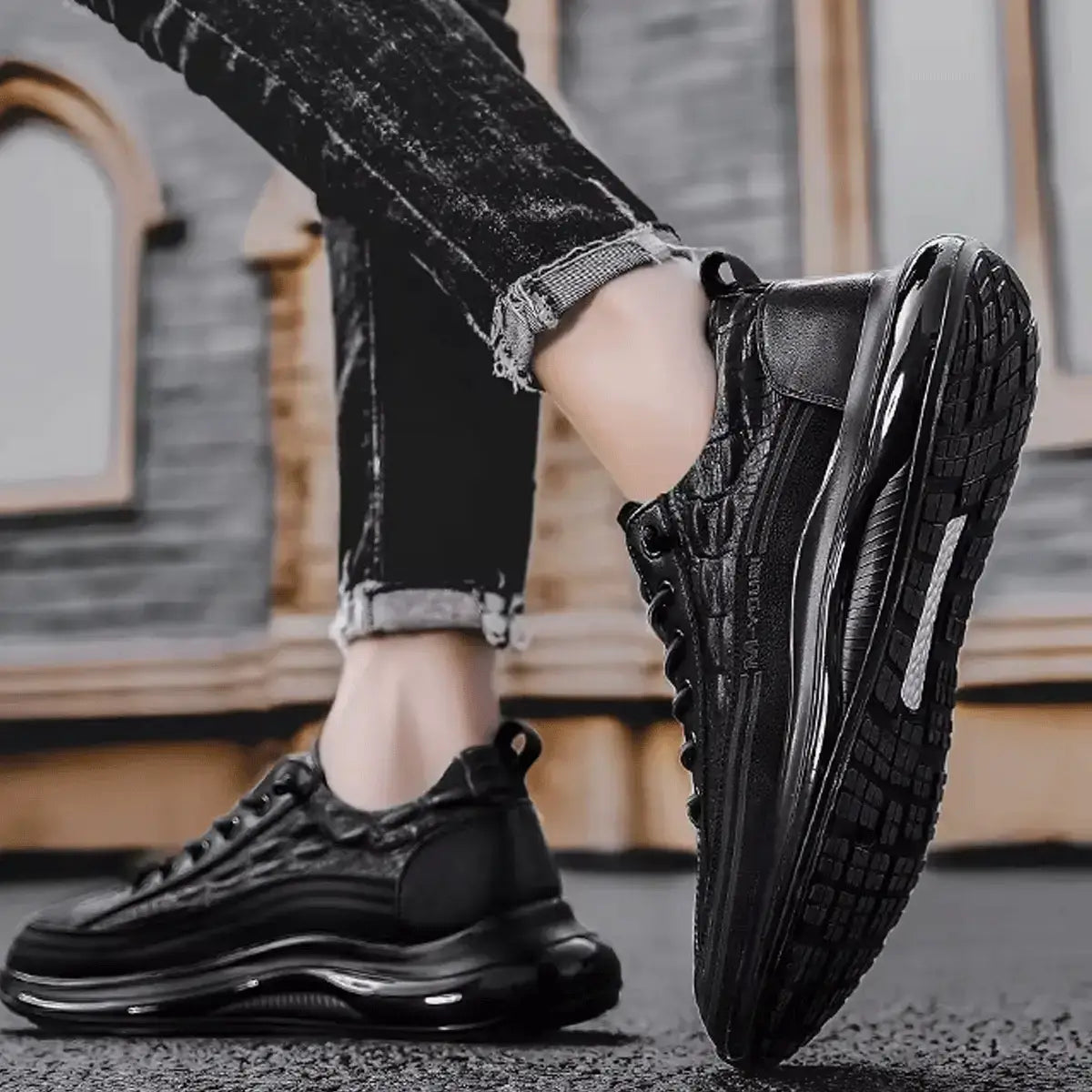 Drako® Crocodile Leather Men's Sneakers