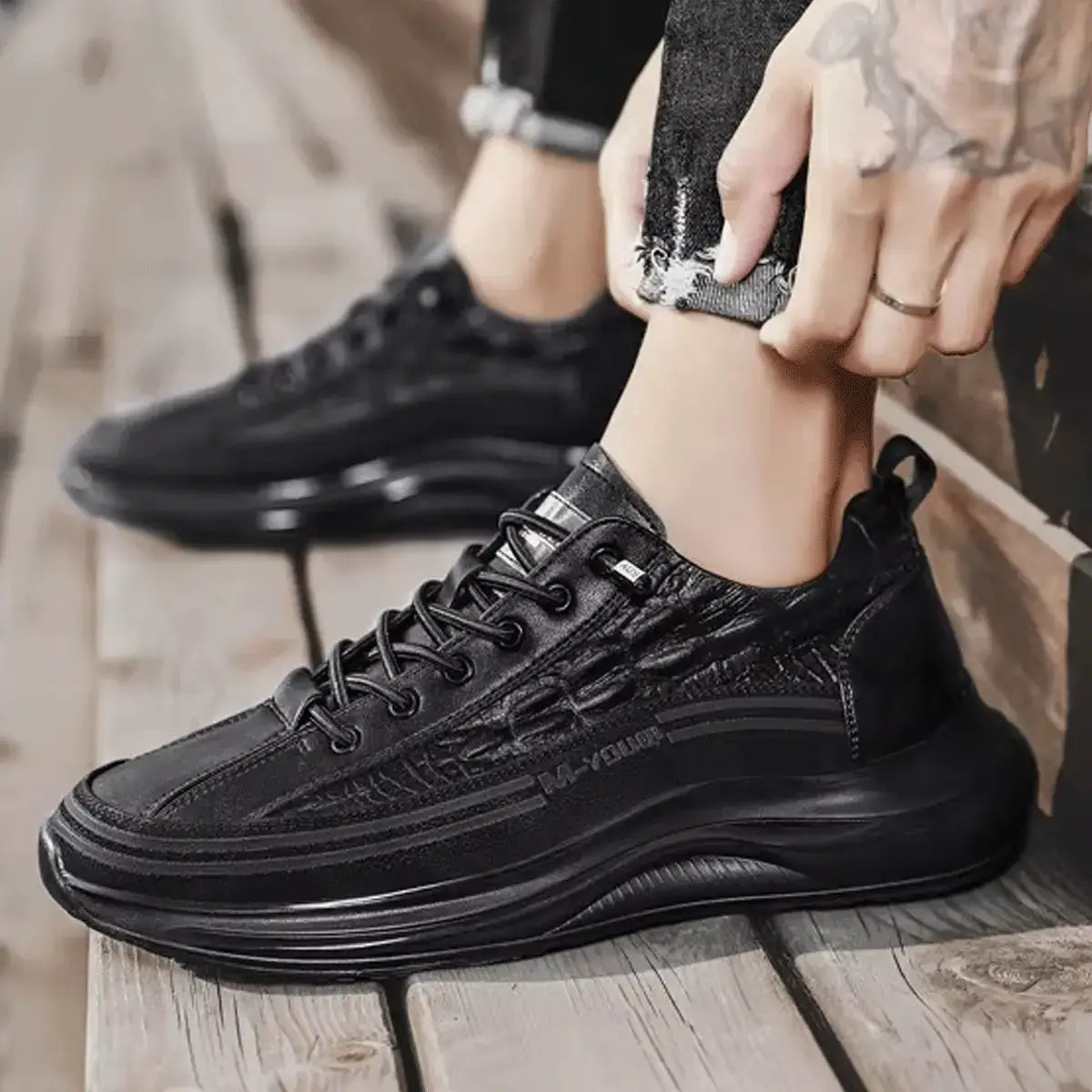 Drako® Crocodile Leather Men's Sneakers