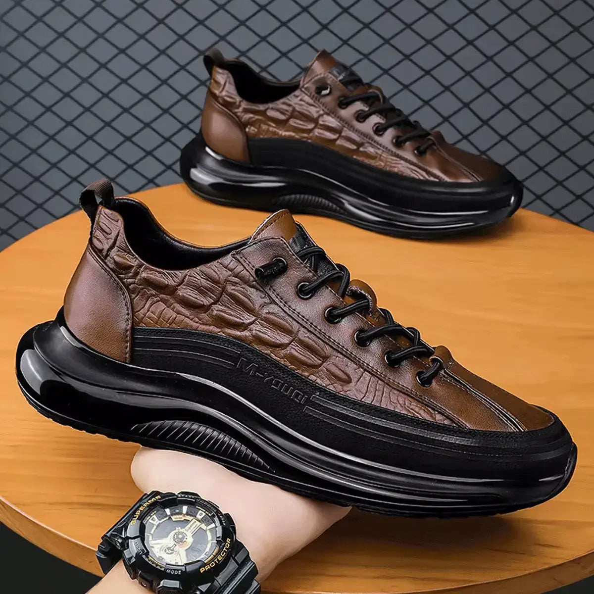 Drako® Crocodile Leather Men's Sneakers